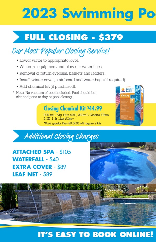 Mirage Pools Closing Brochure 2023 Mirage Pool Services