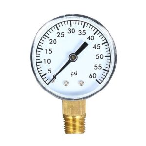 Pressure Gauge - Bottom Mount 0-60psi